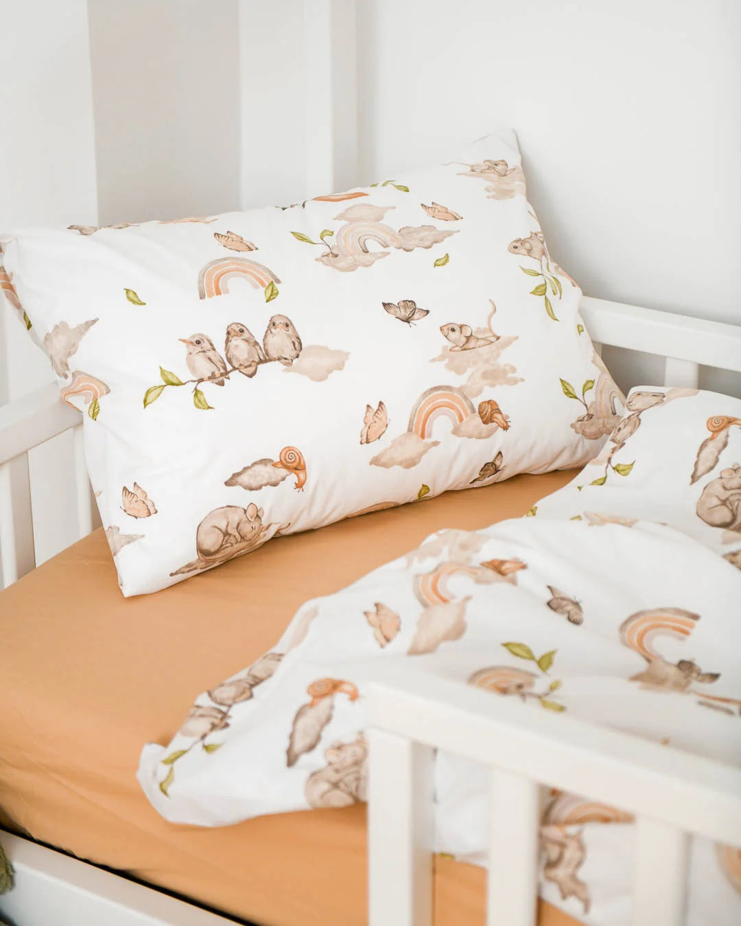 Mouse Print Poplin Crib Bedding Set
