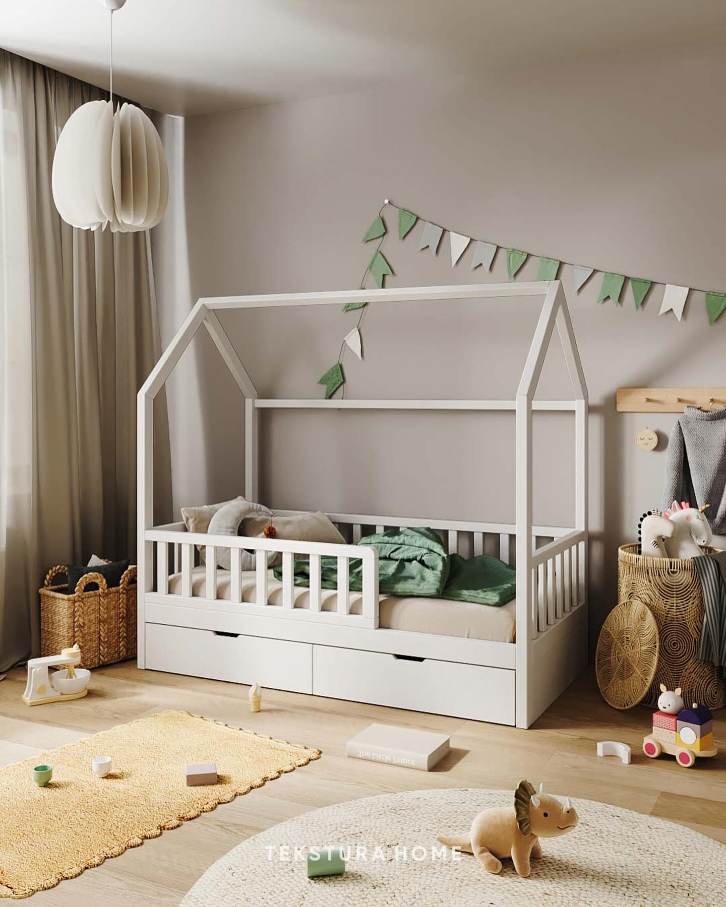 Hatynka Montessori House Bed -  Solid Wood