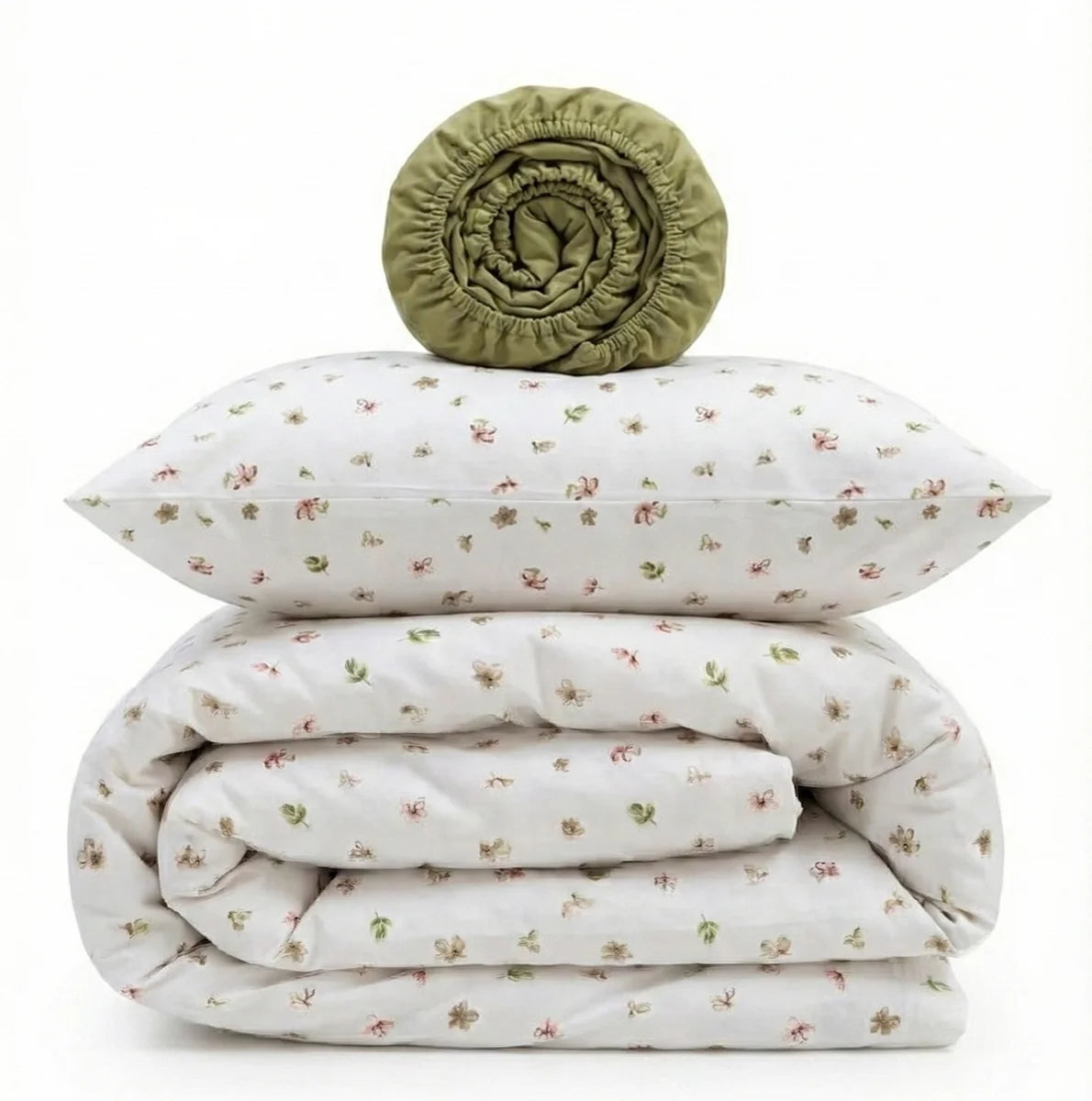 Florin Pistachio Print Poplin Crib Bedding Set