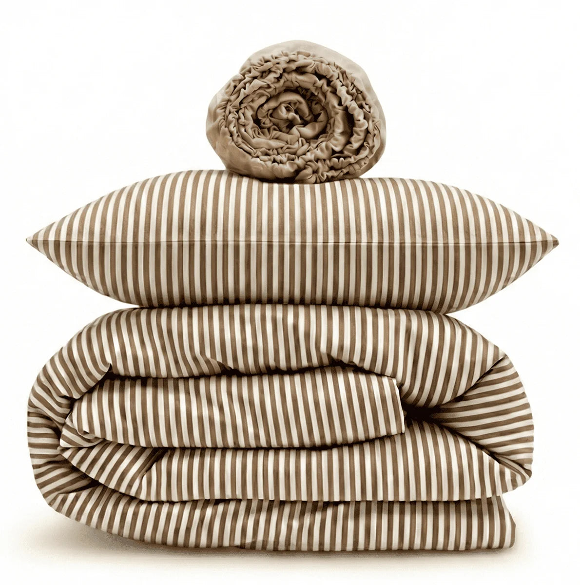 Stripes Print Satin&Poplin Crib Bedding Set