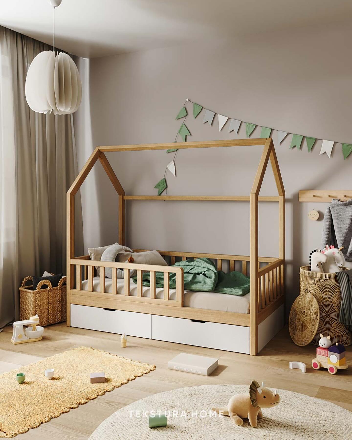 Hatynka Montessori House Bed -  Solid Wood