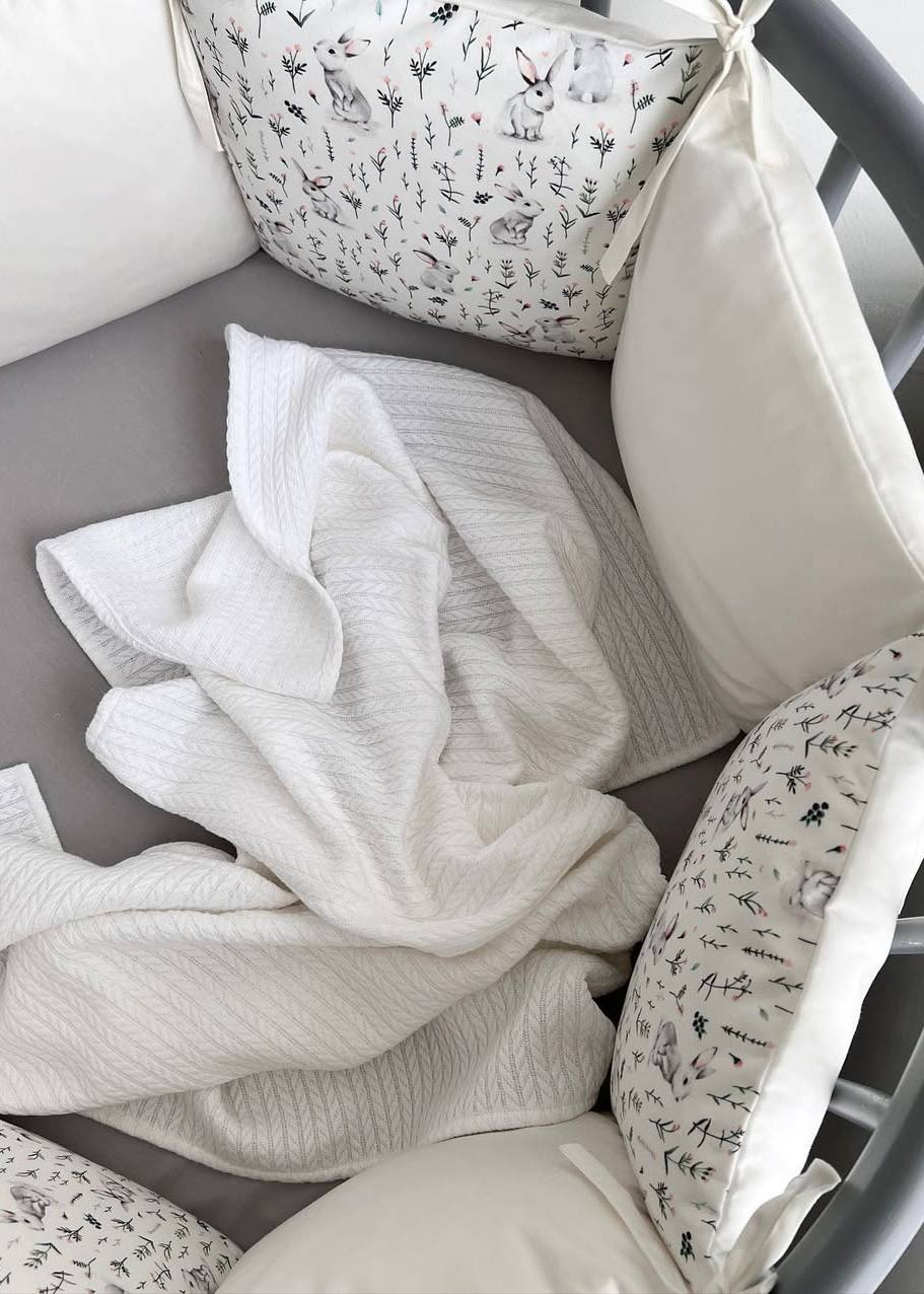 Rabbit Print Crib Bedding Set