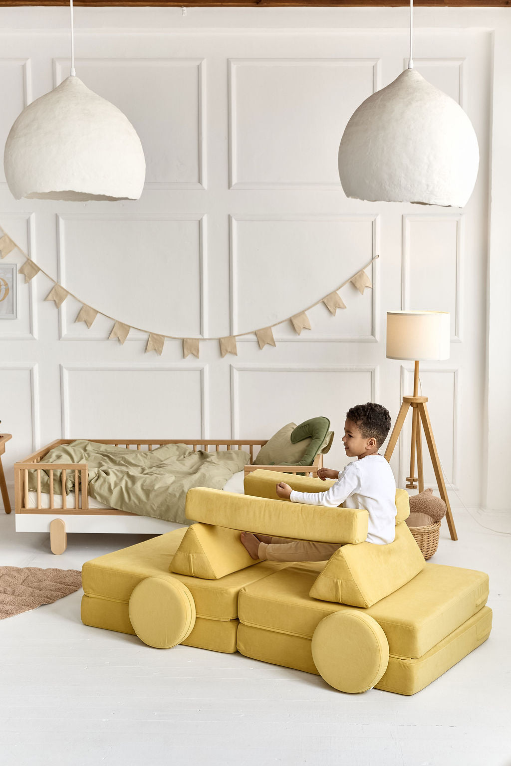 Motti-1 Soft Montessori Sofa - Yellow