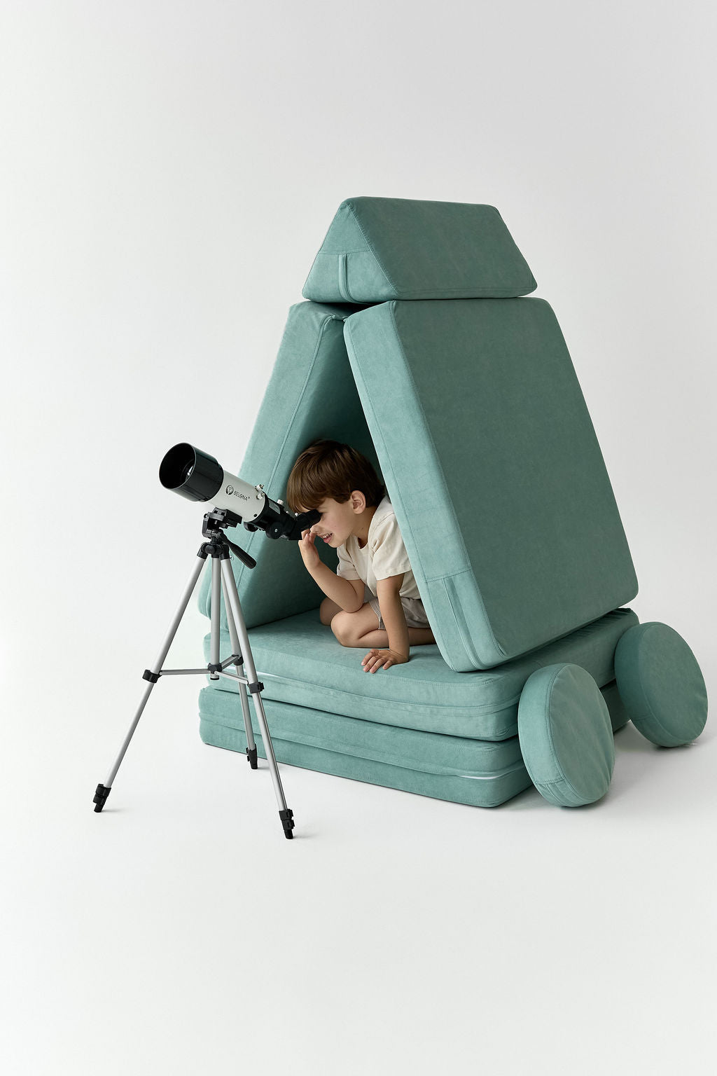 Motti-1 Soft Montessori Sofa pink Baby Blue