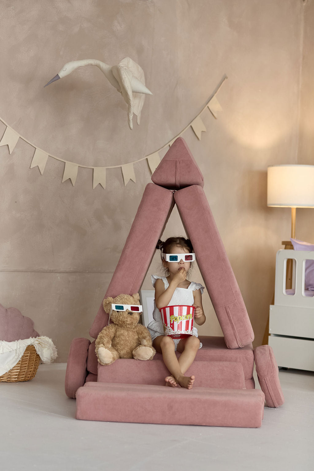 Motti-1 Soft Montessori Sofa - Pink