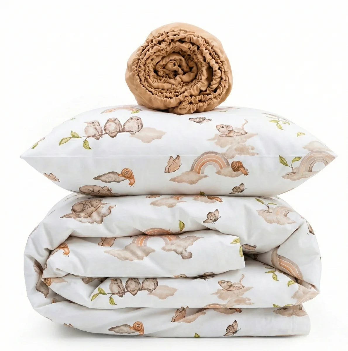 Mouse Print Poplin Crib Bedding Set